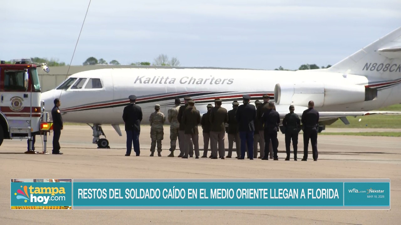 Restos del soldado caído en el Medio Oriente llegan a Florida