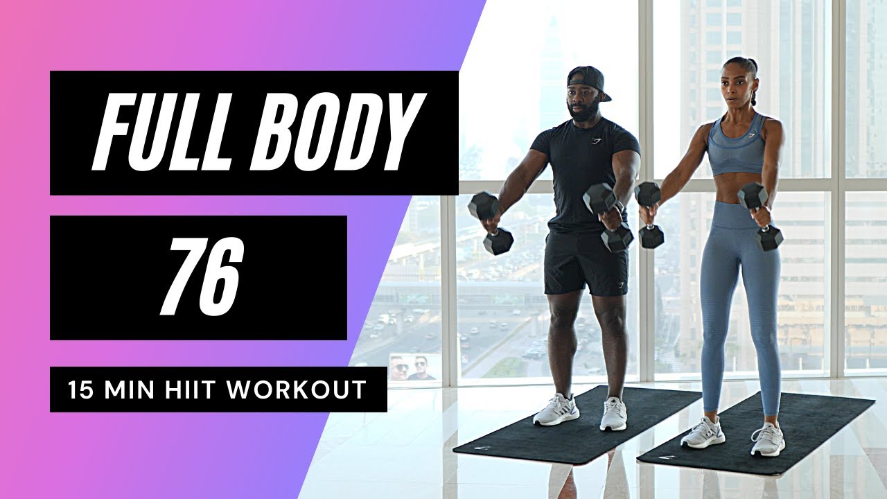 15 MIN FULL BODY WORKOUT // HIIT | MrandMrsMuscle