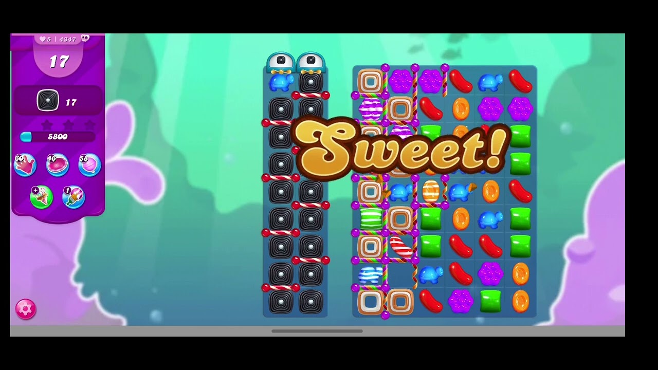 Candy Crush Saga level-4347 //No boosters//hard level
