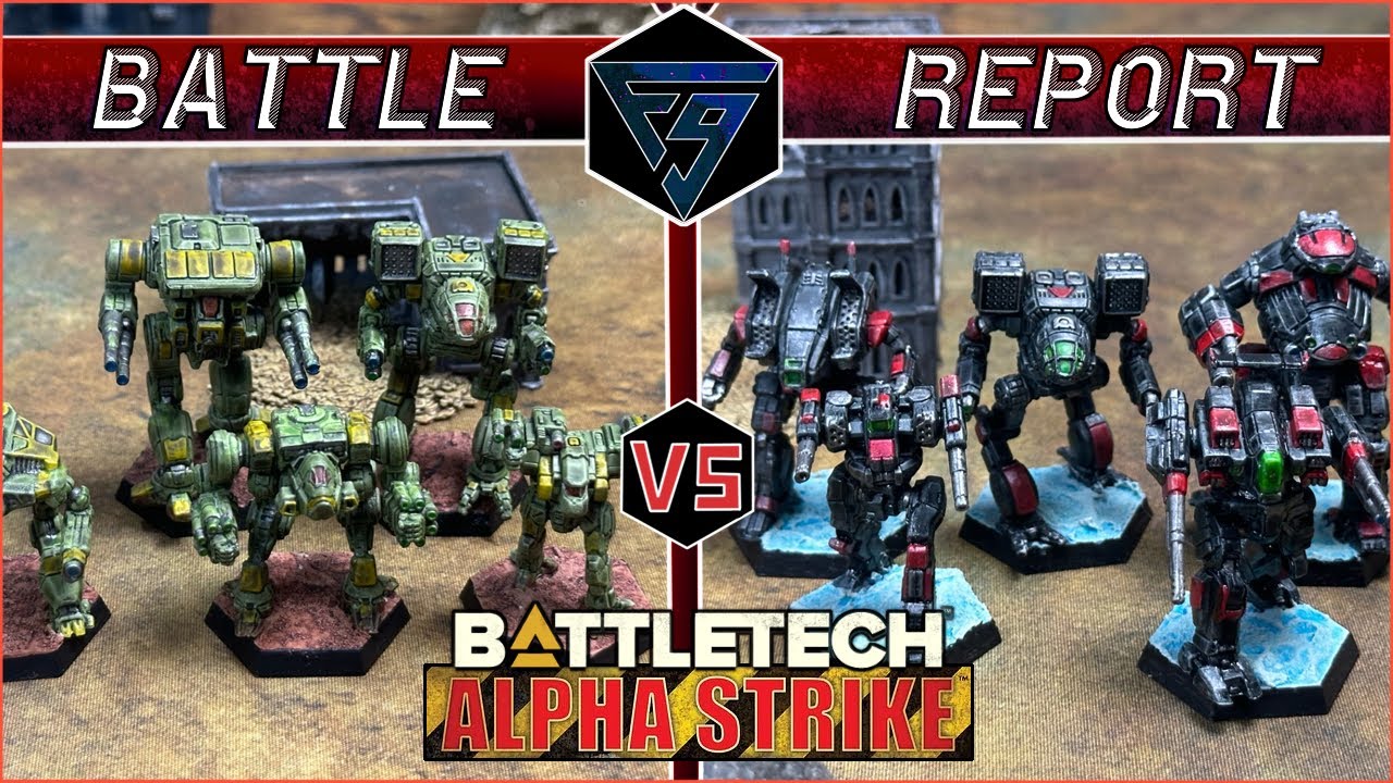 Battletech Alpha Strike Battle Report - Clan Jade Falcon VS Wolf's Dragoons