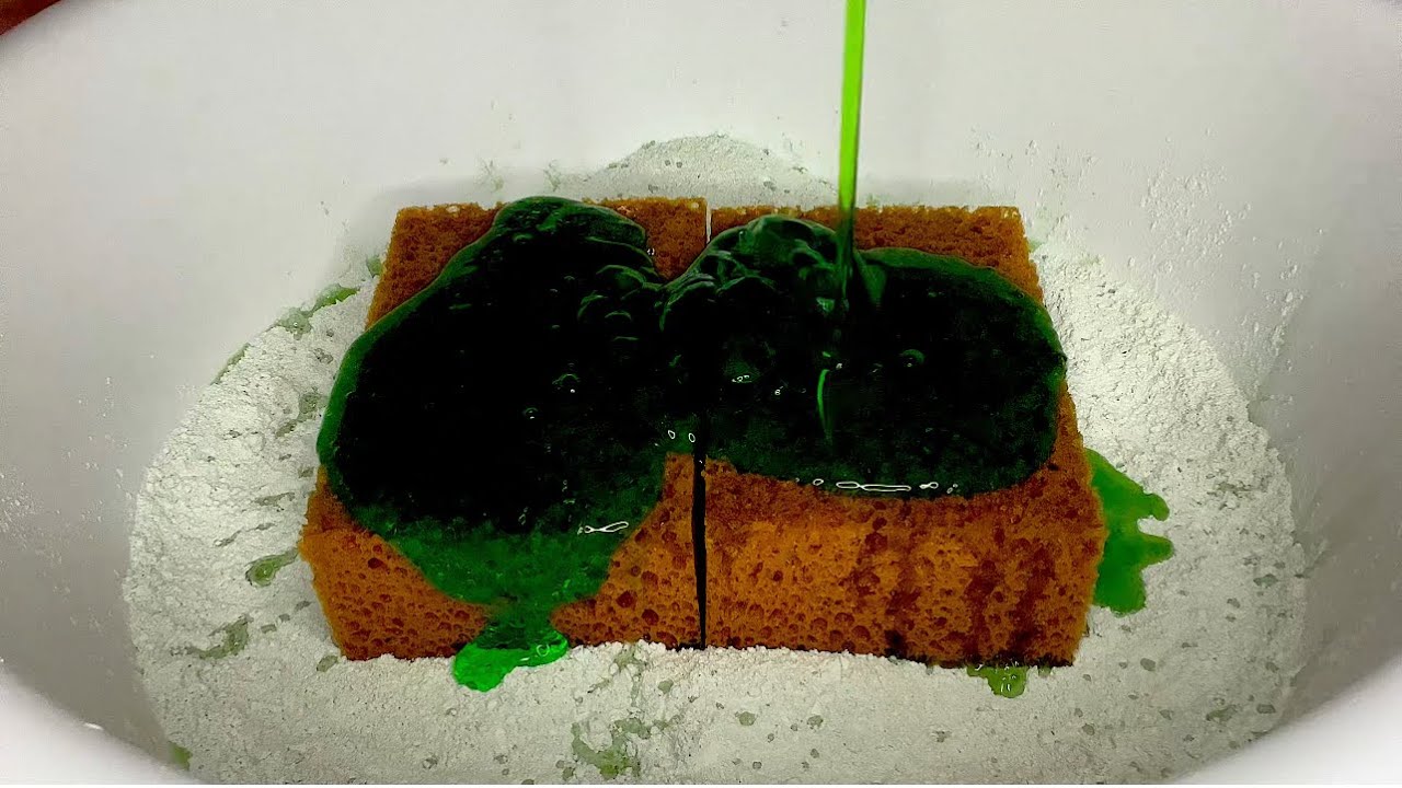 THICK PASTE, DETERGENT,THICK DISH SOAP 💚SPONGES SQUEEZING, Part 1.