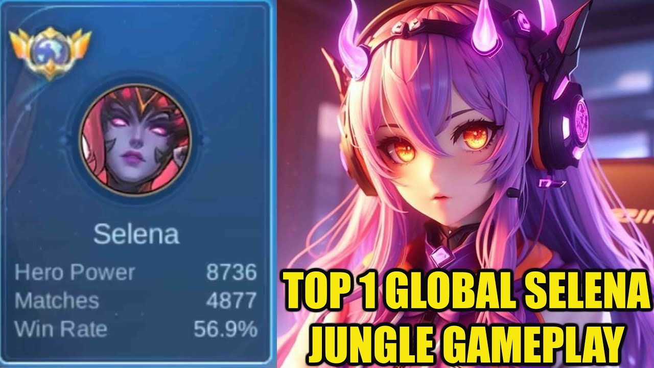 RAJA SELENA ini skill nya kayak maphack - jadi top 1 global selena full solo rank