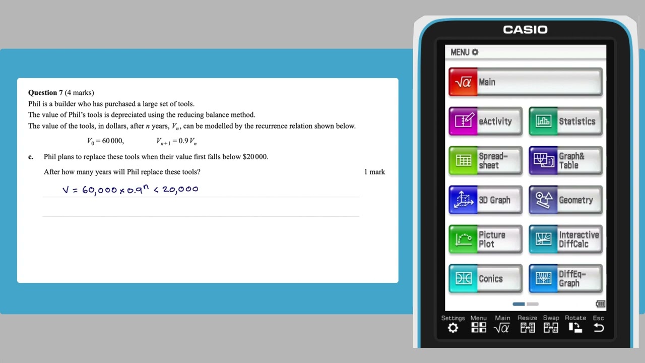 General Maths with ClassPad &ndash; solving an equation for a single unknown