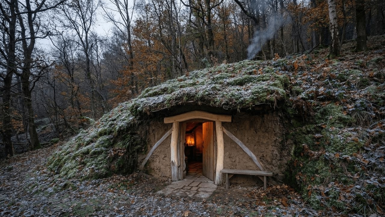 How to Survive in the Forest by Building a Warm Underground Shelter