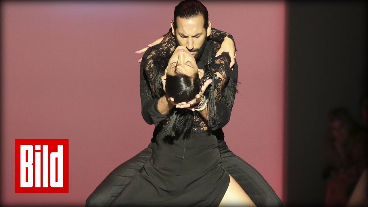 Rebecca Mir und Massimo tanzen heißen Tango auf der Fashion Week ( Let's Dance )