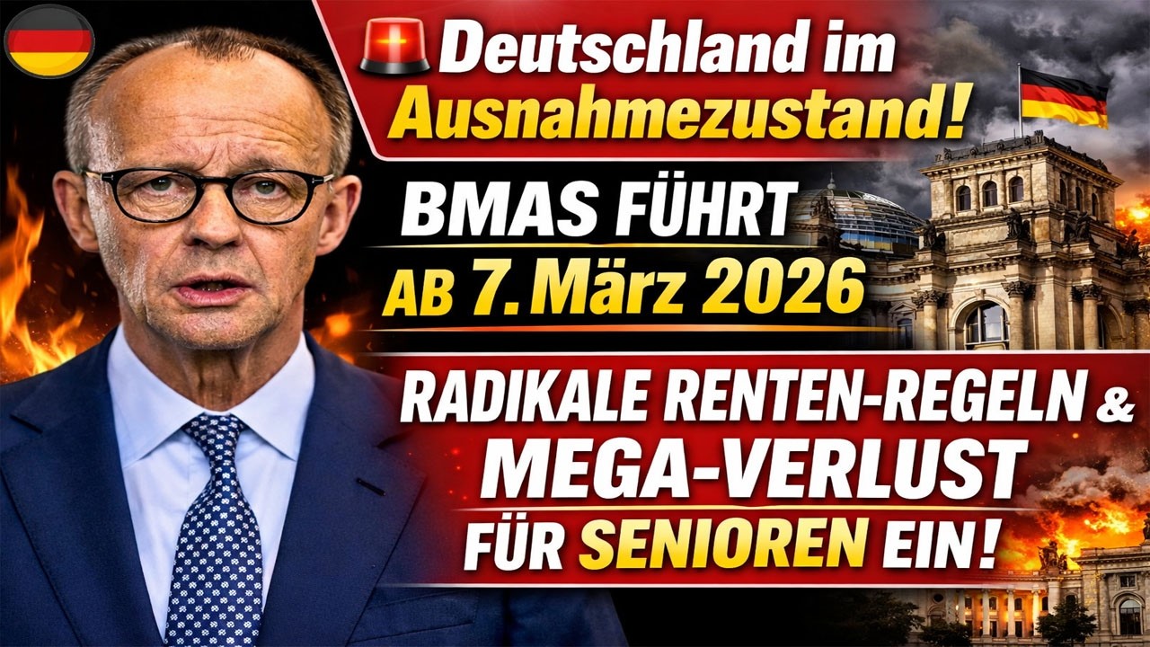 🚨Deutschland im Ausnahmezustand! BMAS FÜHRT AB 7  März 2026 RADIKALE RENTEN REGELN & MEGA VERLUST F