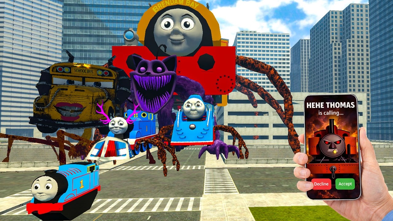 BUILDING A THOMAS TRAIN CHASED BY CURSED THOMAS AND FRIENDS in Garry's Mod!