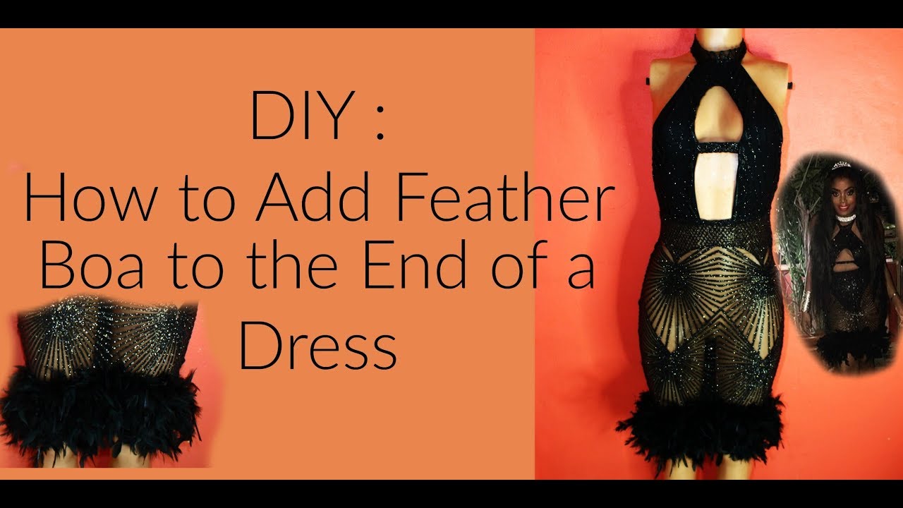 DIY: How To Add Feathers To A Dress | DIYwithFranz | Jamaican Designer