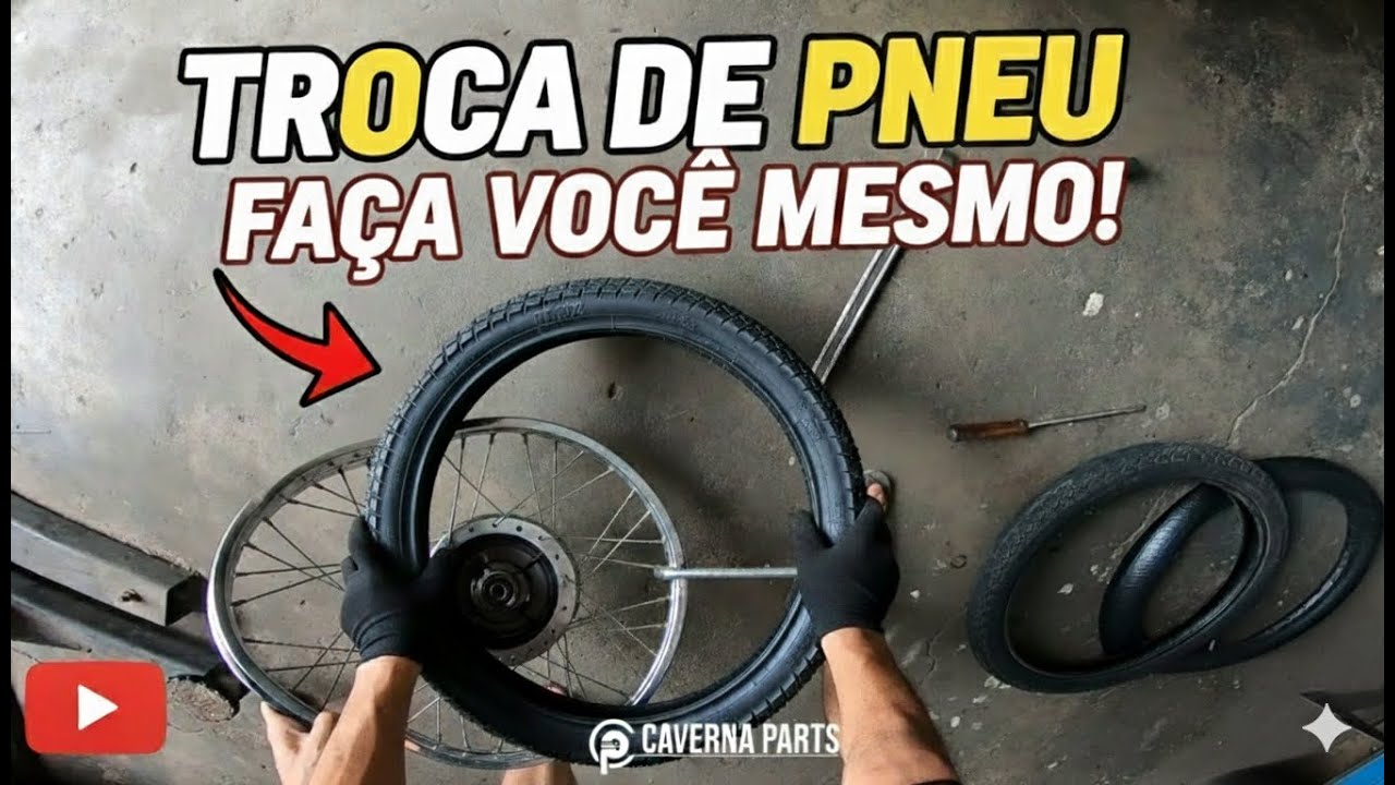 PASSO A PASSO COMO TROCAR QUALQUER PNEU DE MOTO 2026 HONDA BIZ CG 150 TWISTER FAN DIANTEIRA TRAZEIRA