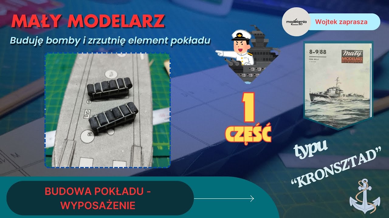 1️⃣🆕🟠💣budowa zrzutni bomb głębinowych Kronsztad Mały Modelarz, rok po kroku #modelarstwo #filar