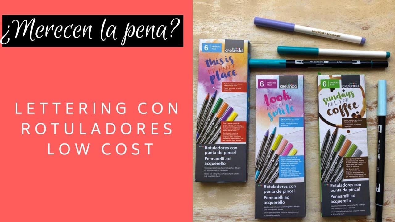 Rotuladores baratos para lettering/ Lidl ¡A PRUEBA!