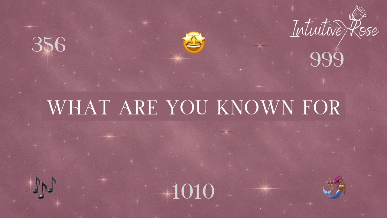 WHAT ARE YOU SECRETLY KNOWN FOR 🎶🤩🧜🏾‍♀️🧜🏽‍♂️🌹✨