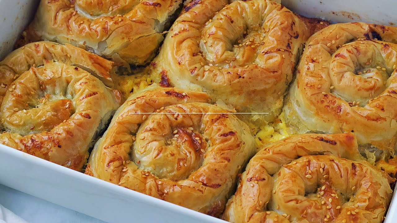Borek viande hachée et épinards/ برك تركي بالسبانخ و لحم مفروم / Borek minced meat and spinach