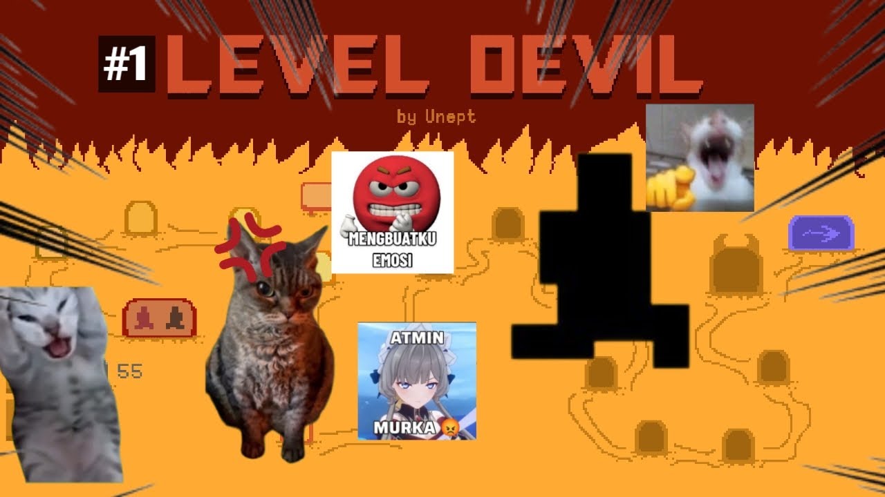 Main game yang katanya bikin emosi! - Level Devil (part 1) || meme cat