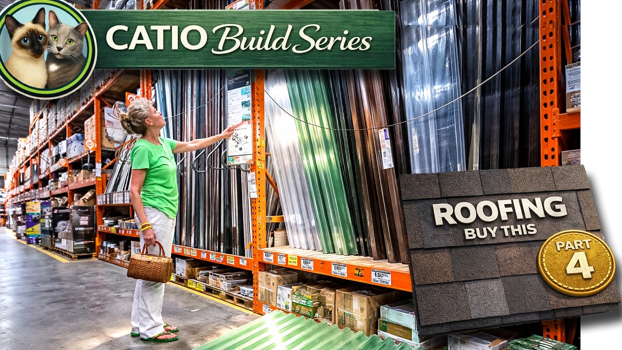 DIY Catio Masterclass: Cart to Catio,  Shopping for ROOFING + Carpet - Part 4