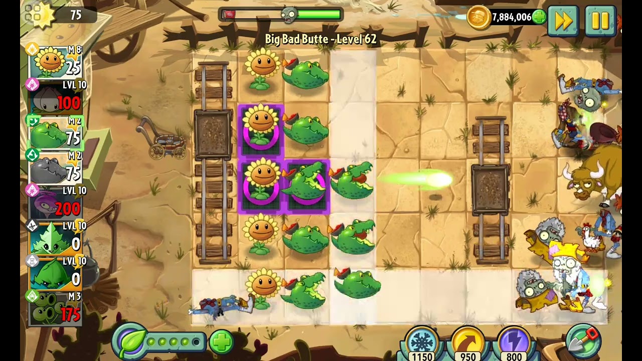 Plants Vs Zombies 2: Big Bad buttle nivel 62 #zombies #games #plantsvszombies #pvz #jump