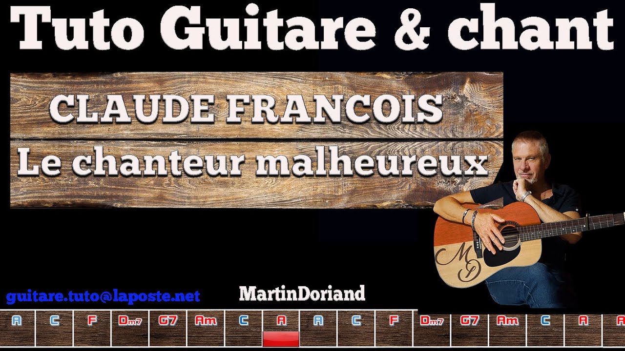 Tuto Claude François guitare chant  Le chanteur malheureux