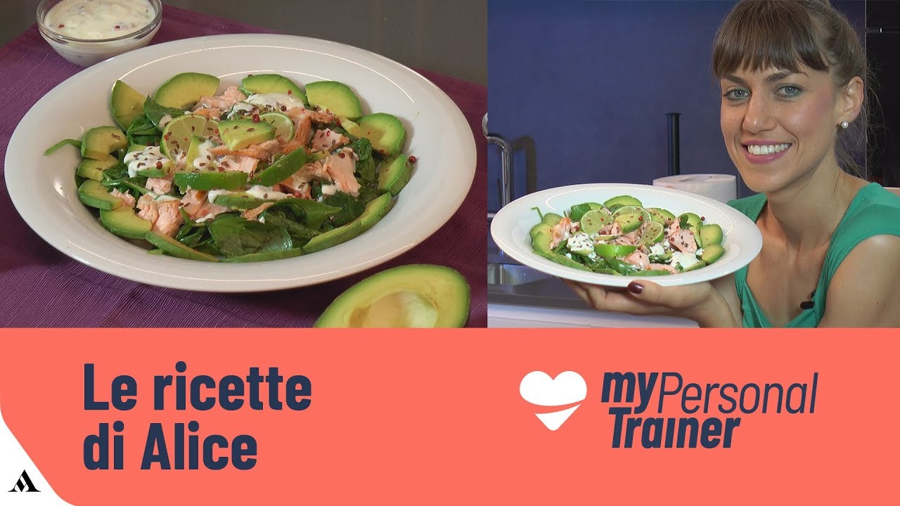 Insalata avocado e salmone