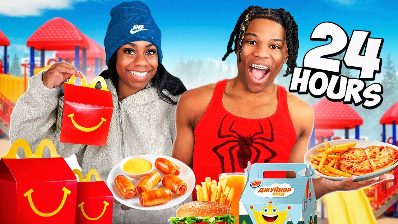 ONLY EATING FAST FOOD KIDS MEAL FOR 24 HOURS!!