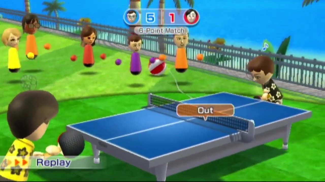 Wii Sports Resort : Table tennis fun - level 2500+ some epic rallies... Part 3