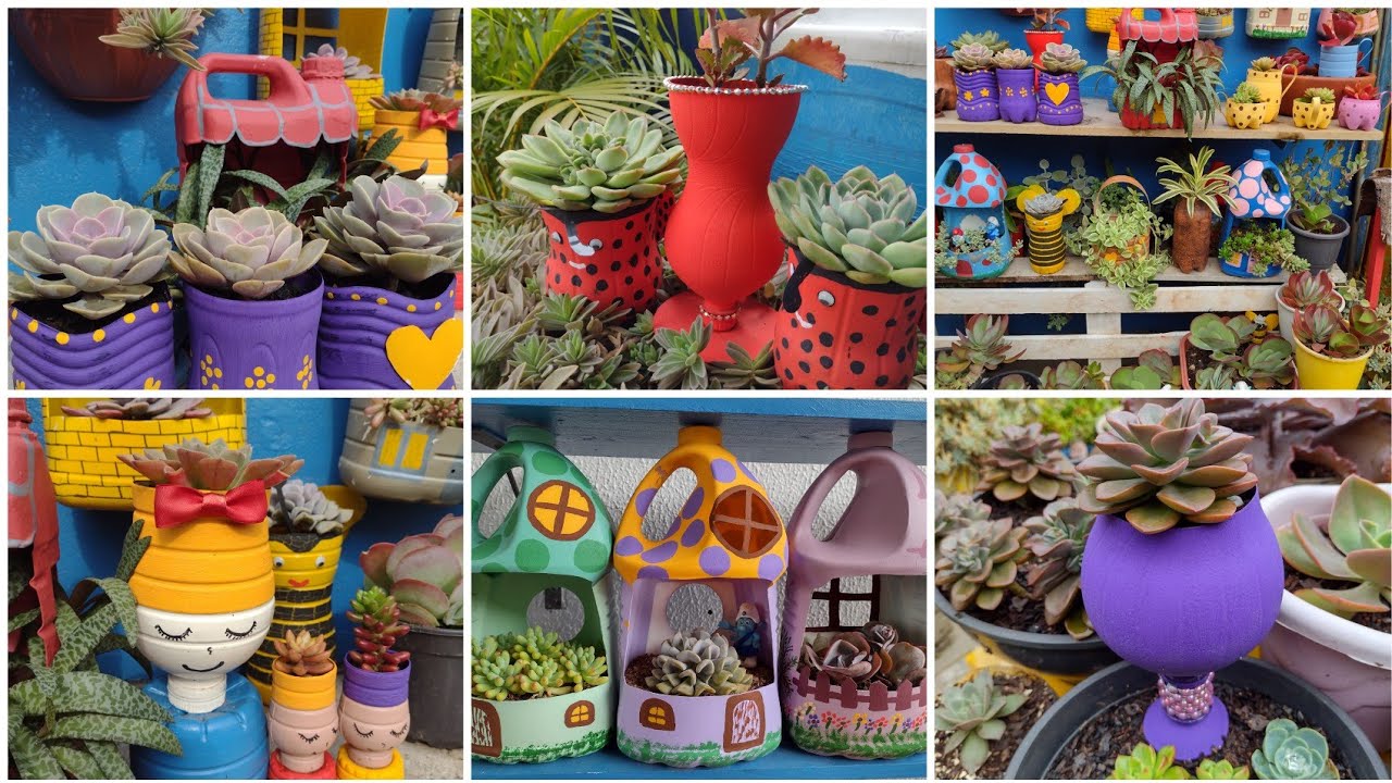 #ideias maravilhosas com garrafas pet e galões plástico #recicle ajude o meio ambiente#reciclagem