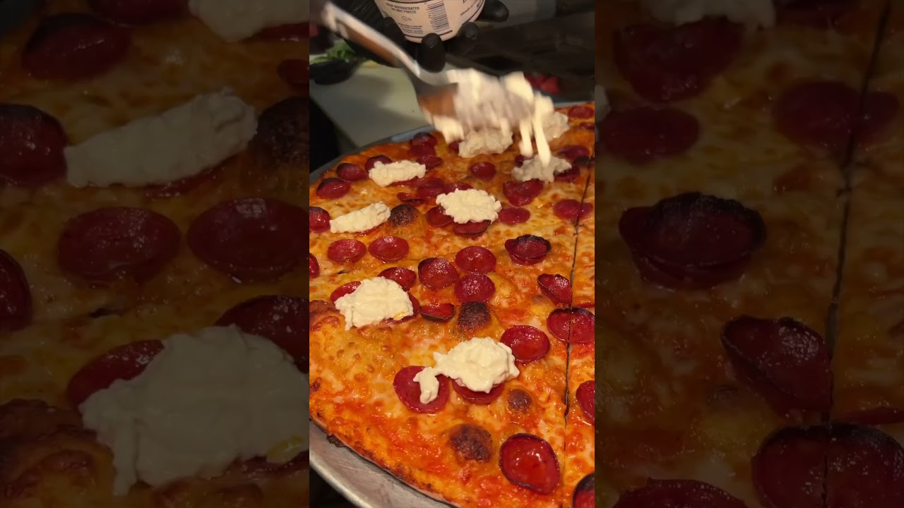 HOT HONEY PEPPERONI VODKA STRACIATELLA PIZZA at Galleria of Merrick on Long Island, NY! 