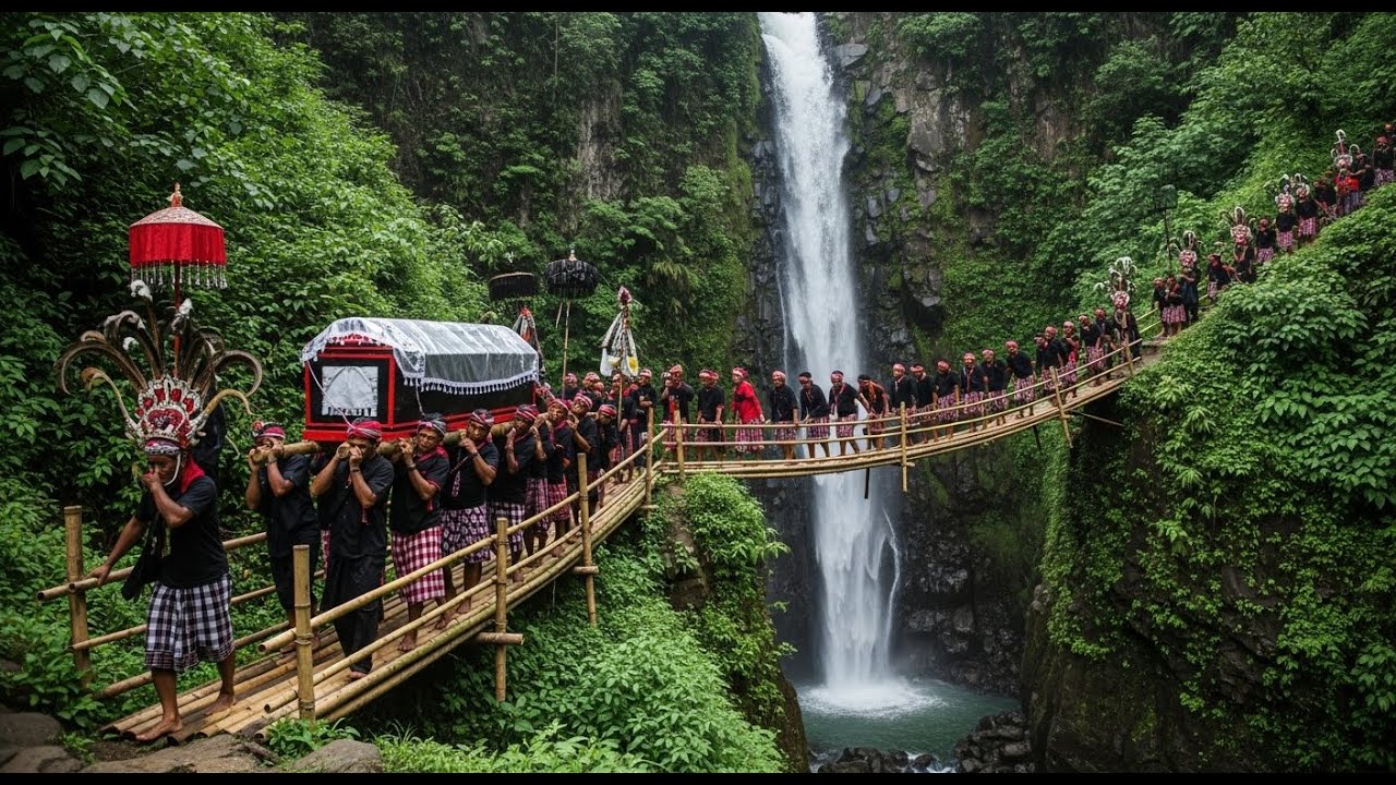 Traditional Funeral Ritual Through Cliffs and Bamboo Bridges