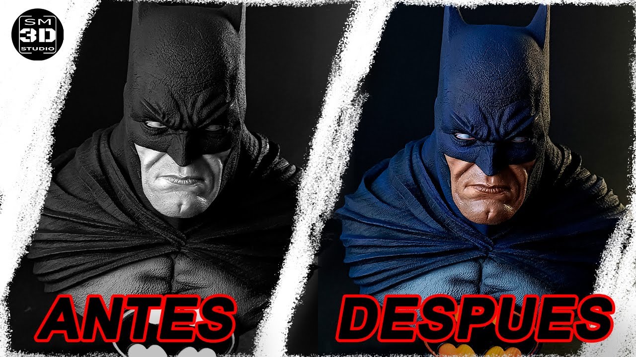 COMO PINTAR BUSTO DE BATMAN / How to paint a Batman Bust #painting #3dprint