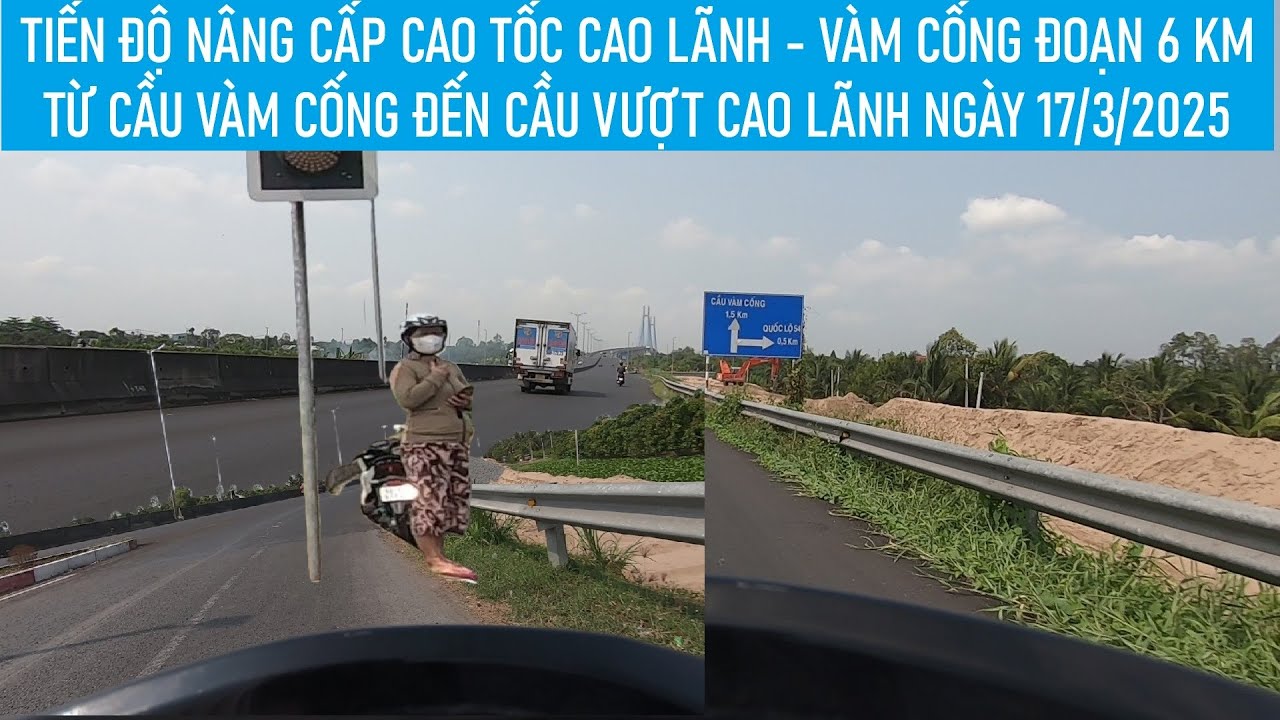 Tiến độ nâng cấp Cao tốc Cao Lãnh Vàm Cống (CT02) đoạn 6 km từ Cầu vượt Cao Lãnh đến Cầu Vàm Cống