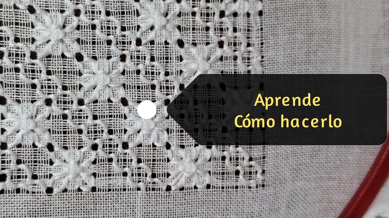 Calado hecho a mano, paso a paso🪡🧵#embroidery #crochet #handembroidery #tutorial 