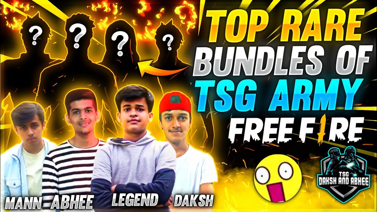 TOP 10 RARE BUNDLES OF TSG MEMBER'S 😱 || ALL EXCLUSIVE COLLECTION REVEALED ||