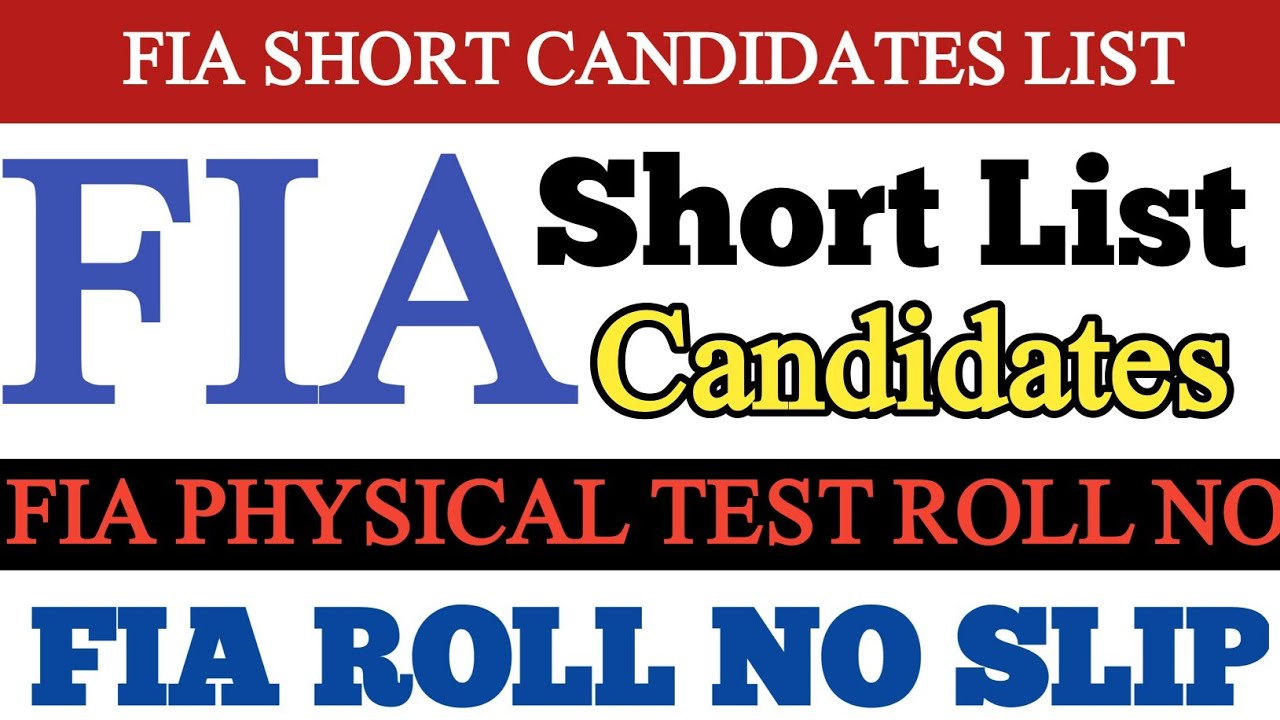 Fia short candidates list uploaded by ots, fia final merit list uploaded by ots, fia constable physi