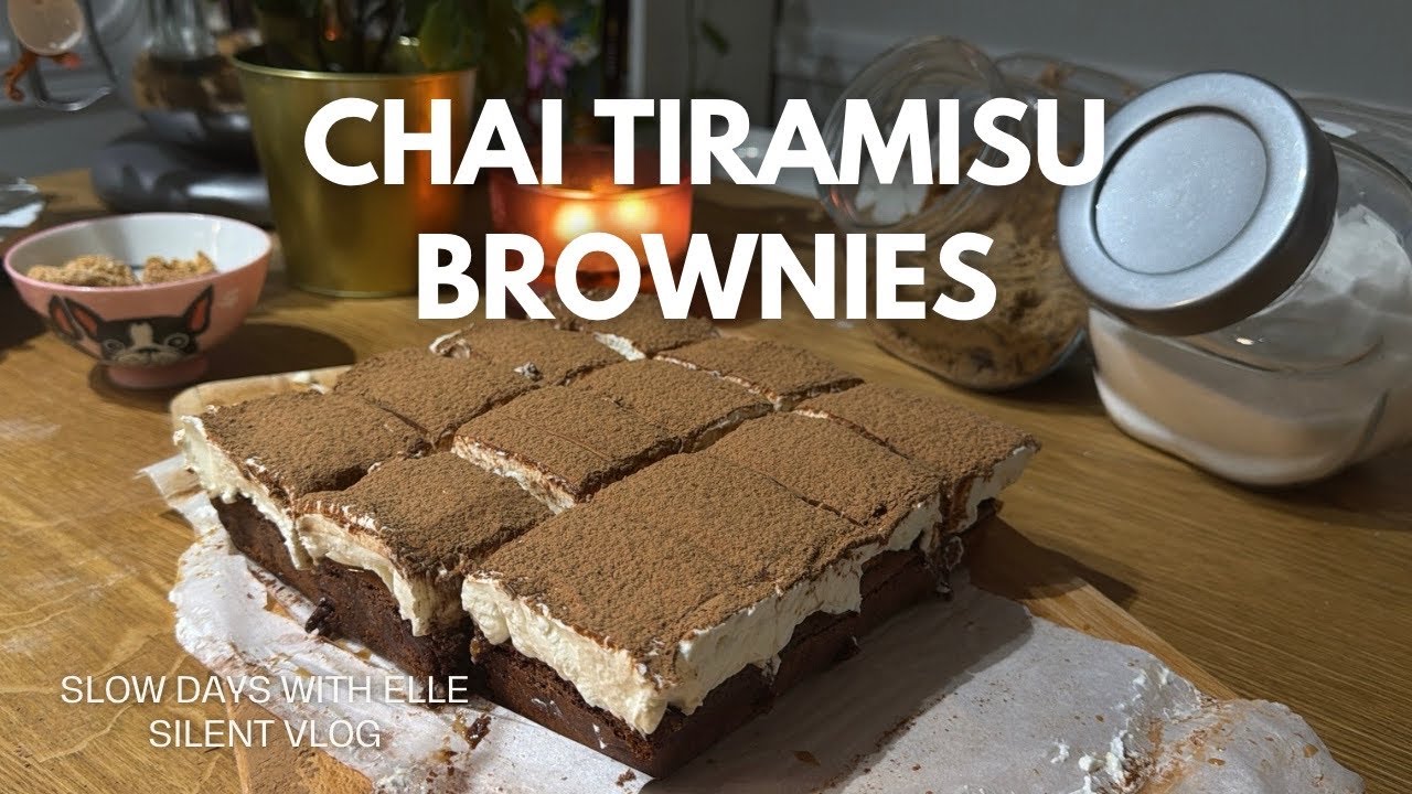 Chai Tiramisu Brownies | Silent Baking Vlog 🌿
