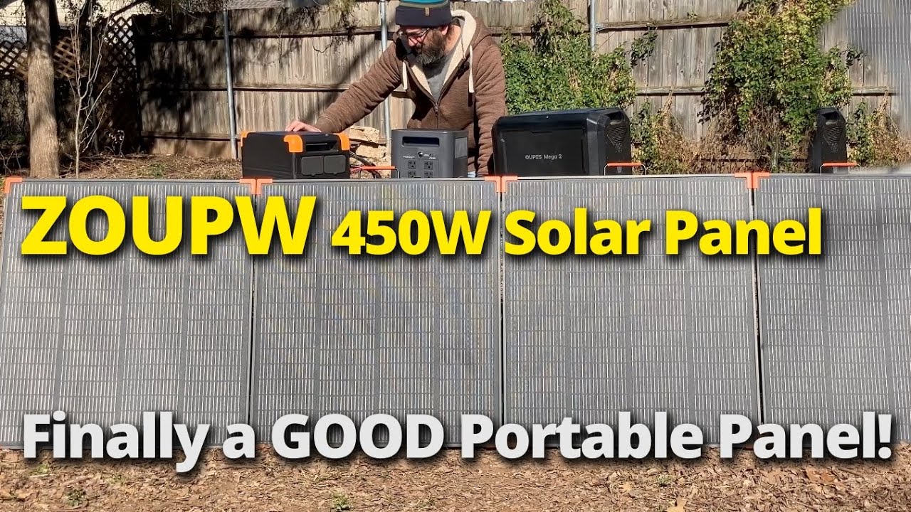 ZOUPW 450W Solar Panel Foldable & Ultra Portable N-Type for Offgrid or Solar Generators & RV living.