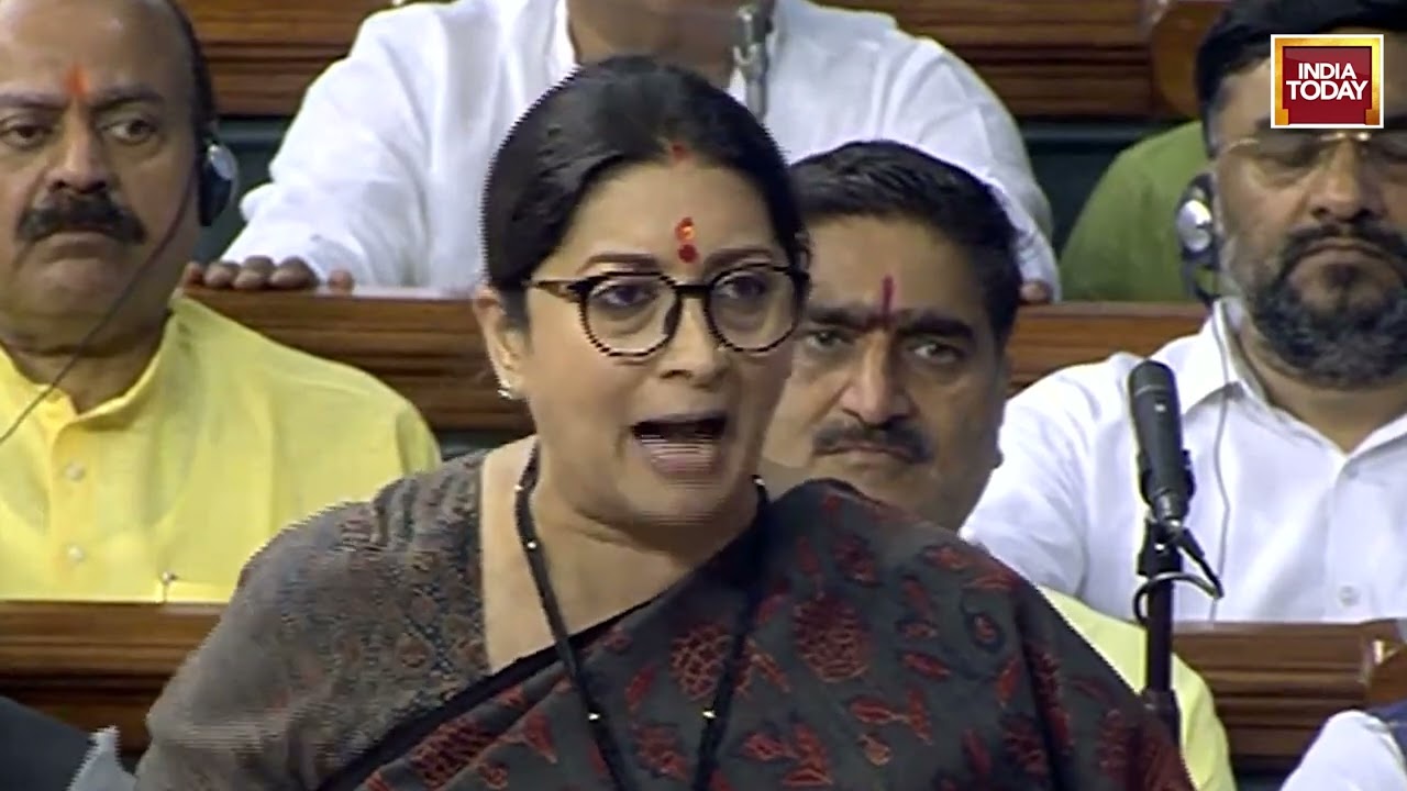 Smriti Irani Speech Today: Smriti Irani Vs Sonia Gandhi | Smriti Irani Latest Parliament Speech
