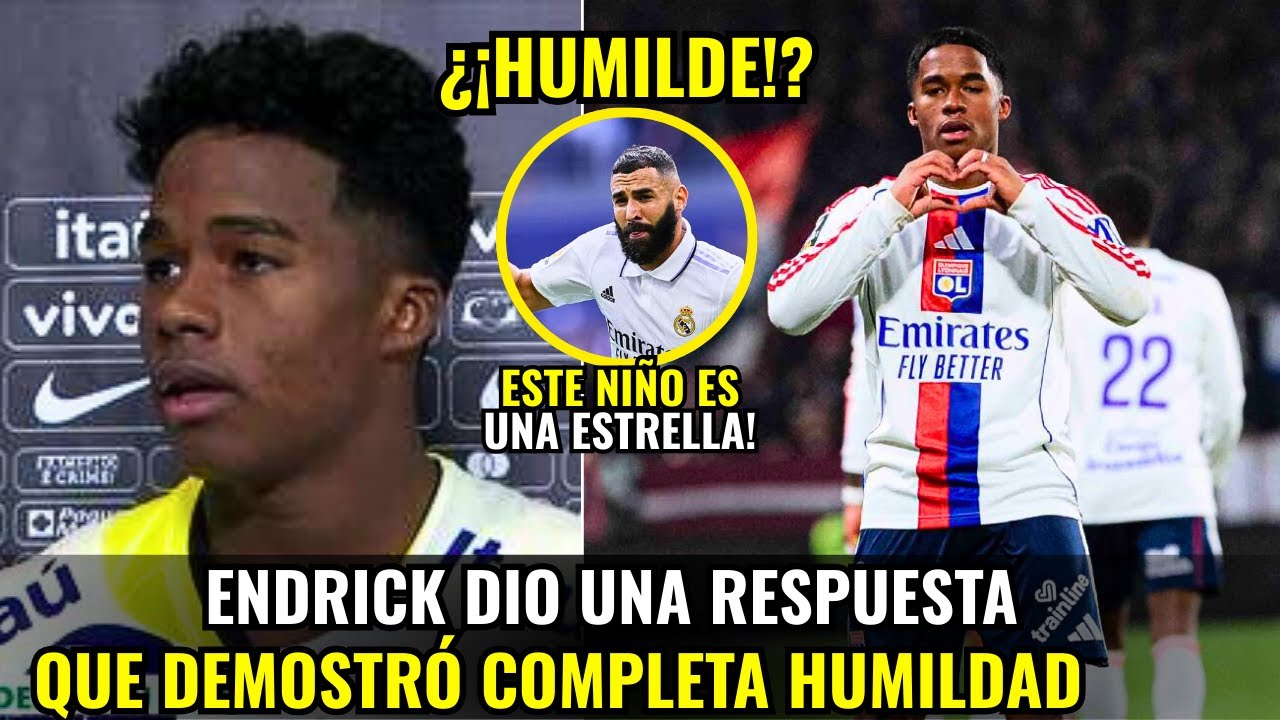 🚨¡MIRA LA INCREÍBLE RESPUESTA QUE ENDRICK DIO A UNA PREGUNTA RIDÍCULA QUE DEMOSTRÓ TODA SU HUMILDAD
