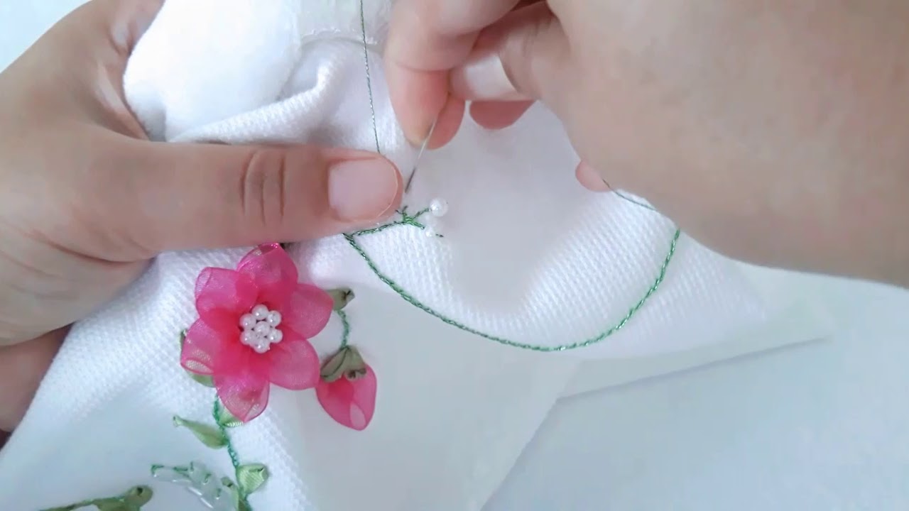 #Özlem #Topal #Organza#Kurdale#Çiğdem#Çiçeği#Havlu#Nakışı#