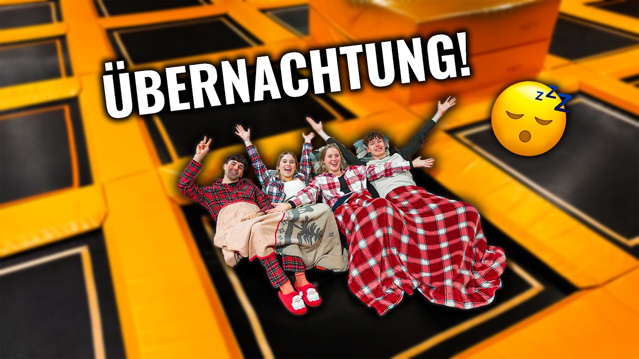 WIR ÜBERNACHTEN IN EINER TRAMPOLINHALLE!😂😳 (ganz alleine) - Itsmisabell