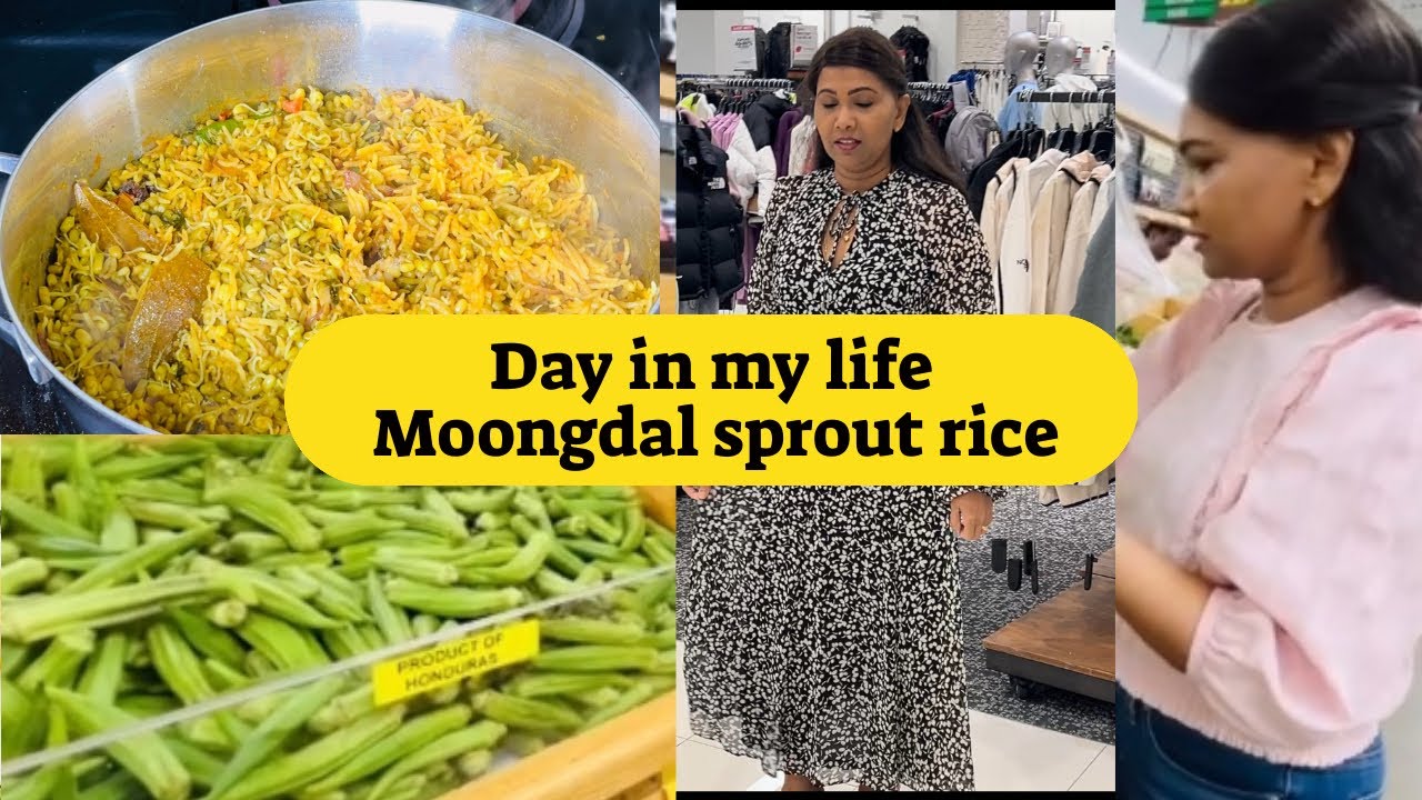 Day in my life || moong sprout rice recipe || Tamil Vlog USA|| Tamil Vlogger in America#youtube#food