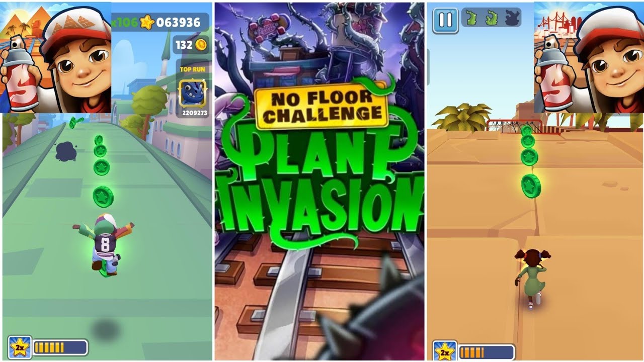 Plant Invasion Challenge! Lauren in Cairo vs Asher in Istanbul 🌿 Subway Surfers