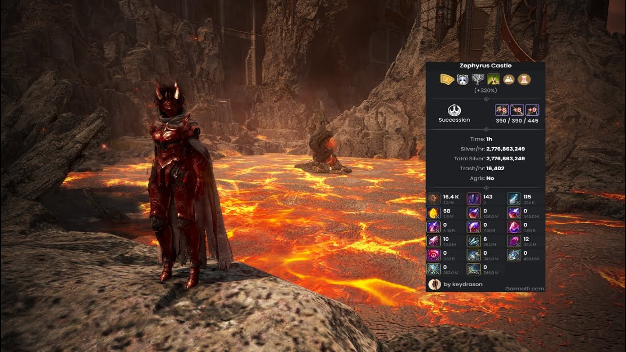 BDO 4K Remastered | Succ Lahn | Zephyros Castle 16400+ tl/hr lvl 2 LS