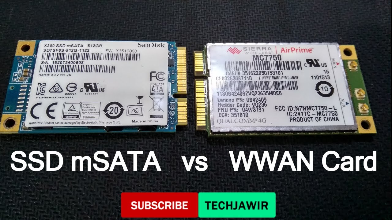 SSD mSATA vs WWAN Card pada Thinkpad X230, T430, W530