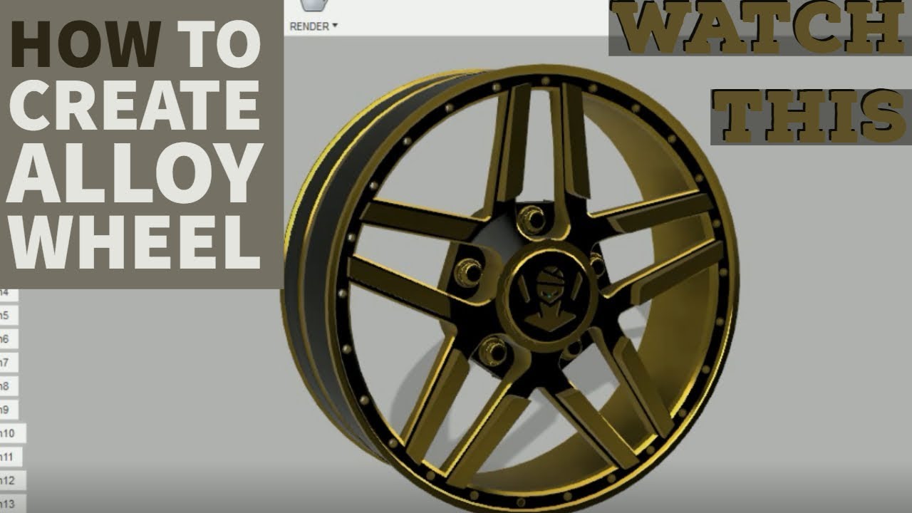 HOW TO CREATE ALLOY WHEEL IN AUTODESK FUSION 360|TUTORIAL|2019