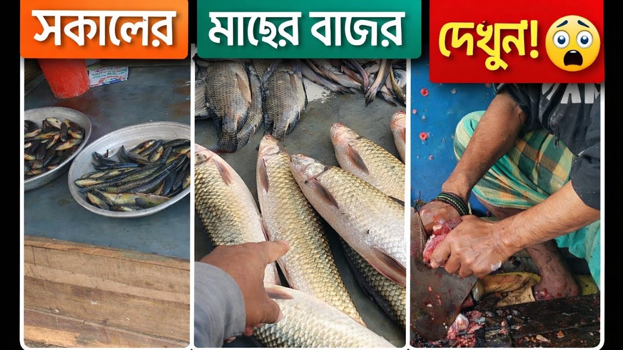 গ্রামের মাছের বাজার 🐟 দাম জানুন চোখের সামনে😲🐟🐠