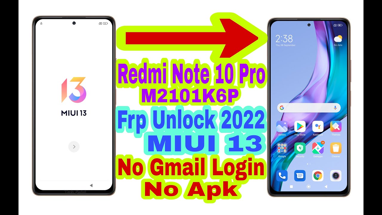 Redmi Note 10 Pro MIUI 13 Frp Bypass Without Pc | New Trick 2022 | Bypass Google Lock 100% Working