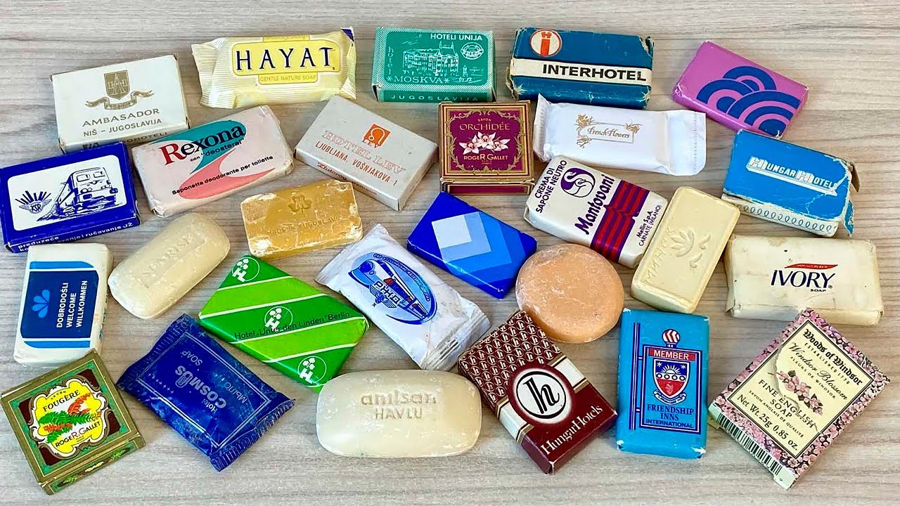 ⭐ASMR ⭐ Vintage mini soap. Unpacking and Cutting soap. Relaxing sounds.