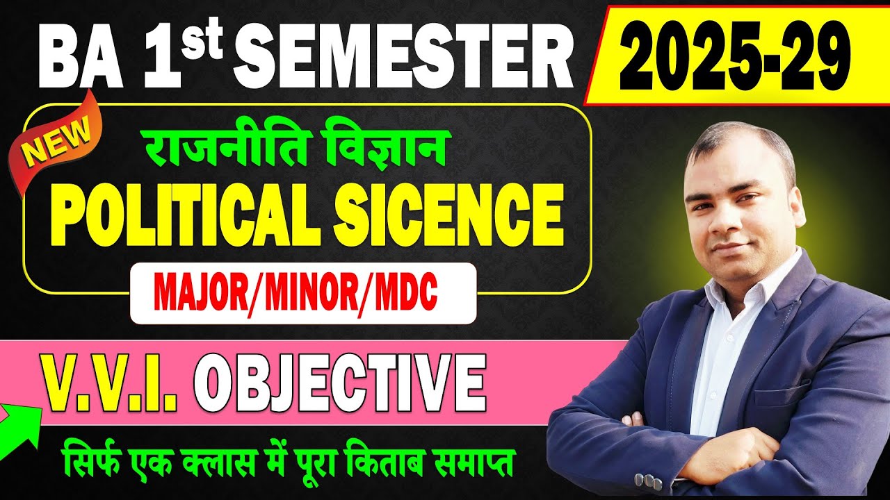 Political Science BA 1st Semester Objective 2026 | Important Question | BRABU, LNMU, VKSU, TMBU