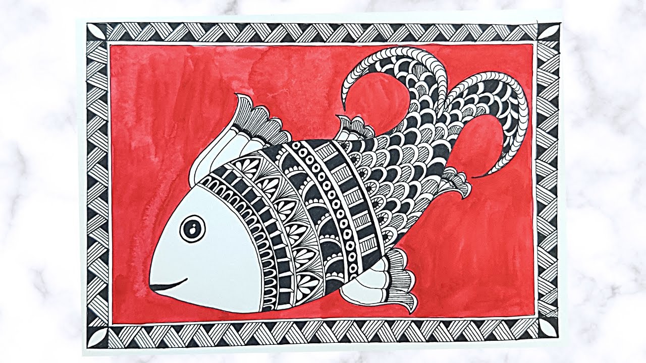 Fish Zentangle Art || Doodle Patterns || Zendoodle || Madhubani inspired Patterns