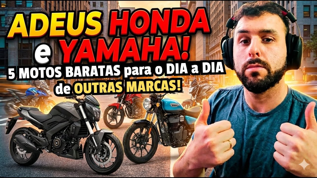 NEM HONDA e NEM YAMAHA! Confira 5 MOTOS BARATAS para o DIA a DIA de OUTRAS MARCAS!