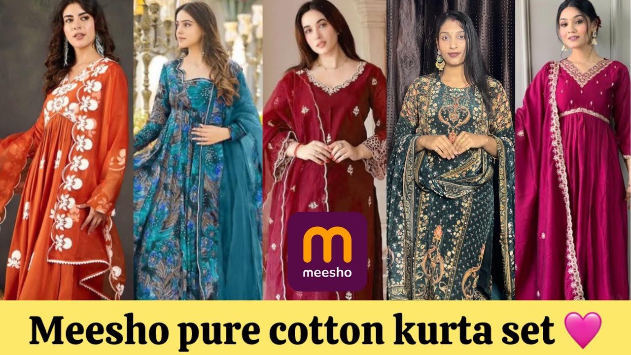 🥰Meesho Trendy Kurta Dupatta Sets Haul Starting ₹321/-Embroidery work🧡 #meesho